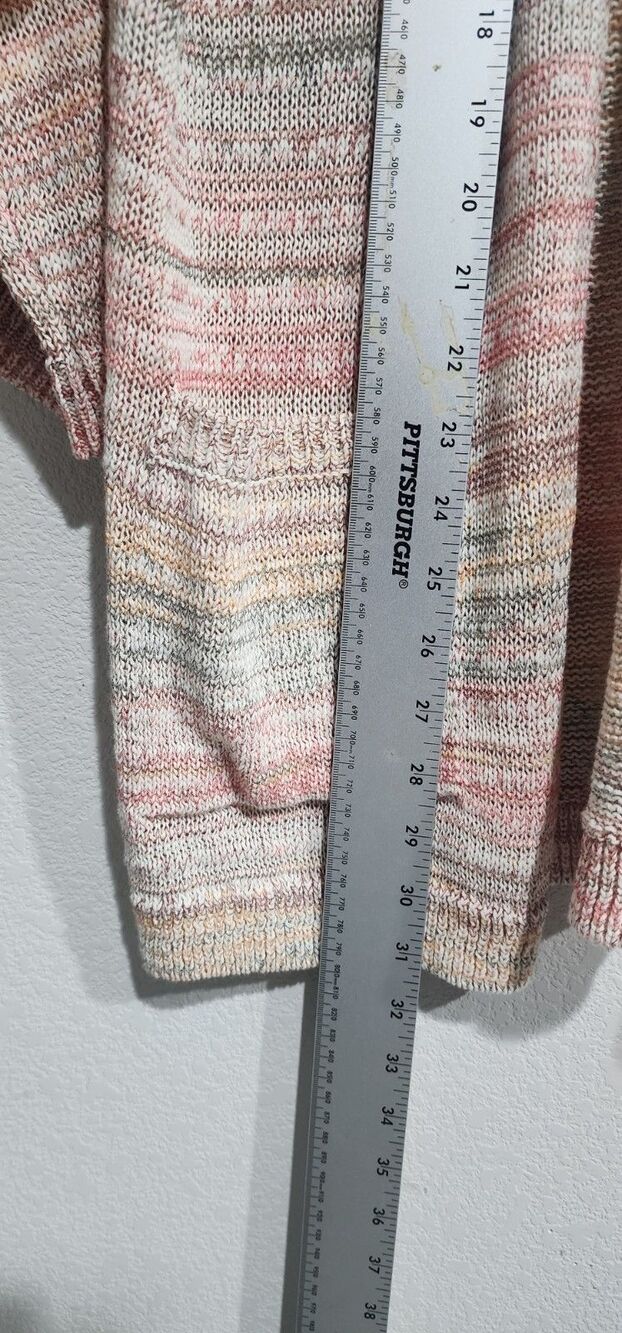 Old Navy Cardigan Knit Sweater Women's Multicolor Pockets Size M 3/4 Sleeves - Picture 8 of 11